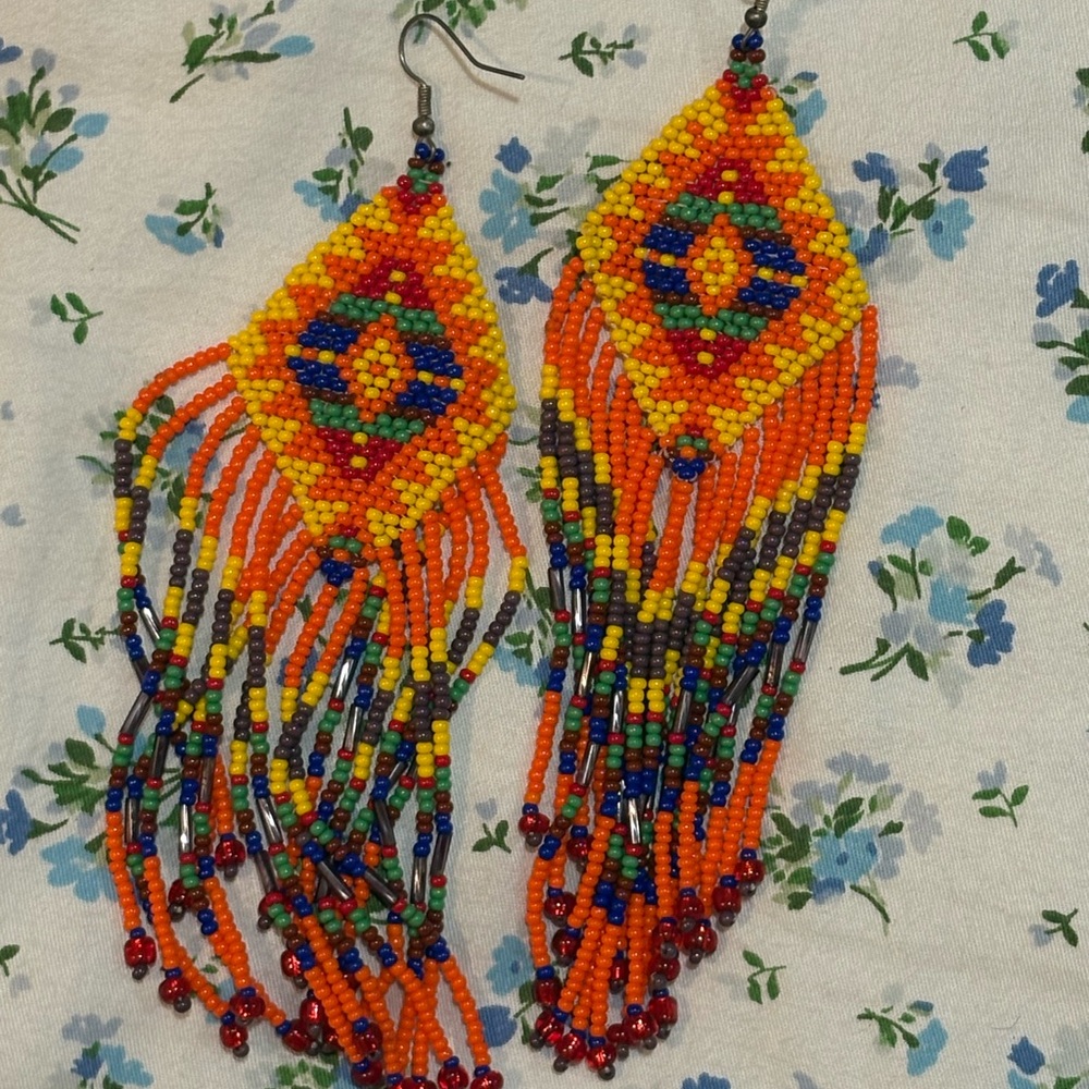 BOHO Colorful Beaded Dangle Earrings